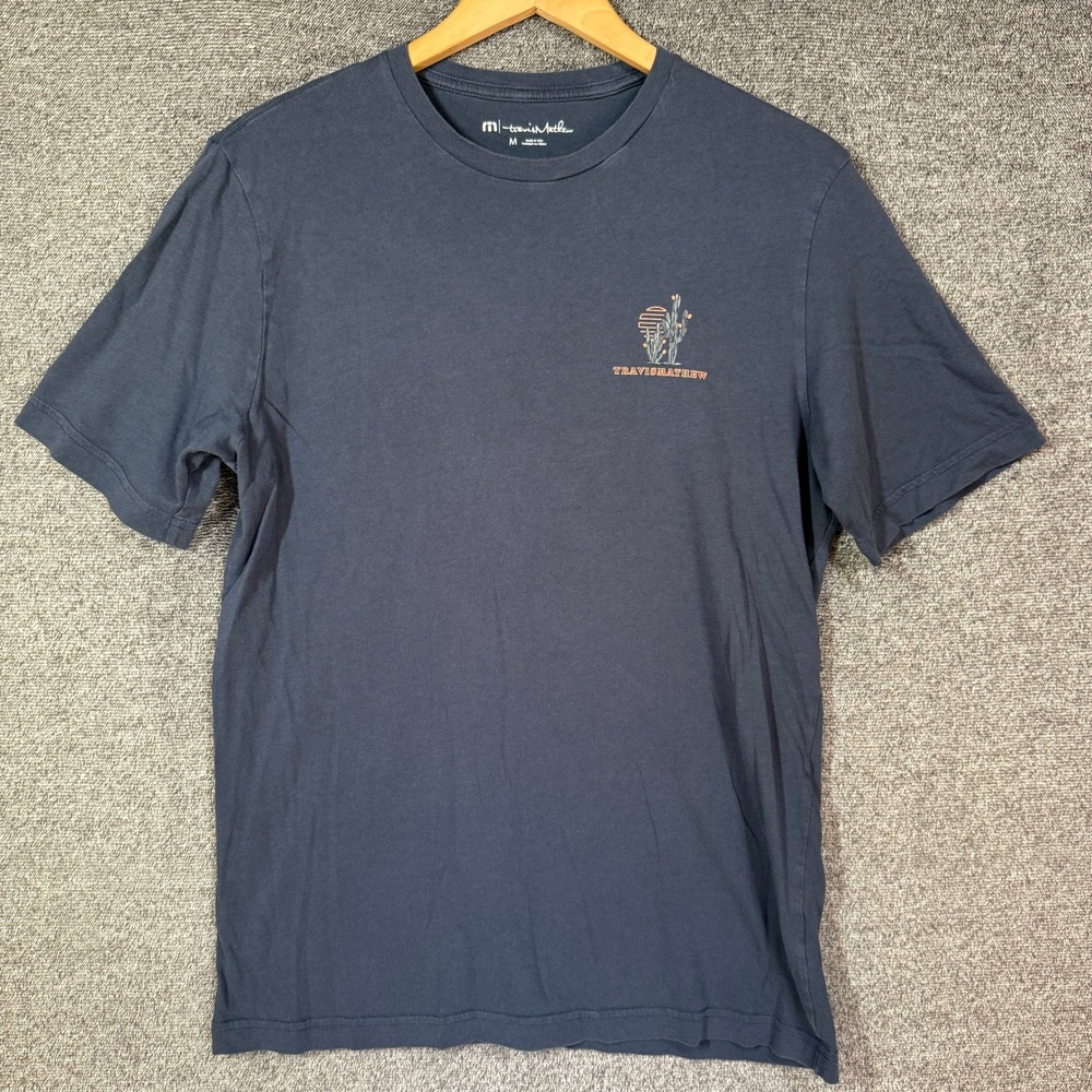 TravisMathew T-Shirt Mens Medium Always On Vacation Graphic Gray